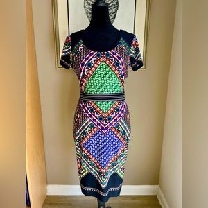 Calvin Klein geometric design print dress. Excellent condition.